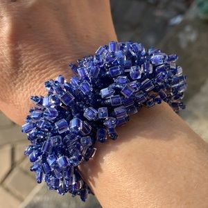🌷3 for $25🌷Handmade Blue Seed Bead Caterpillar Bracelet